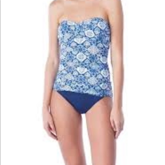 Ralph Lauren Aegean Tile Twist Tubini Swim Top - Picture 4 of 8